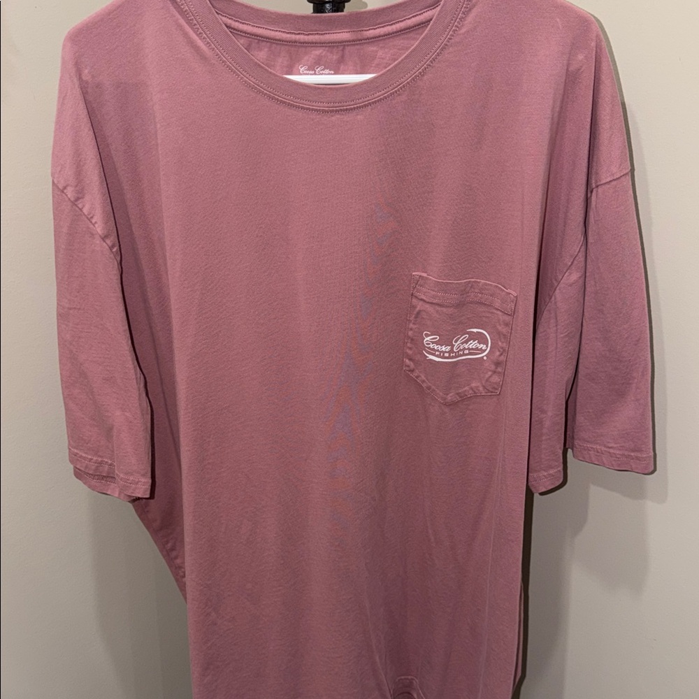 Coosa Cotton Men's Mauve Pocket T-Shirt